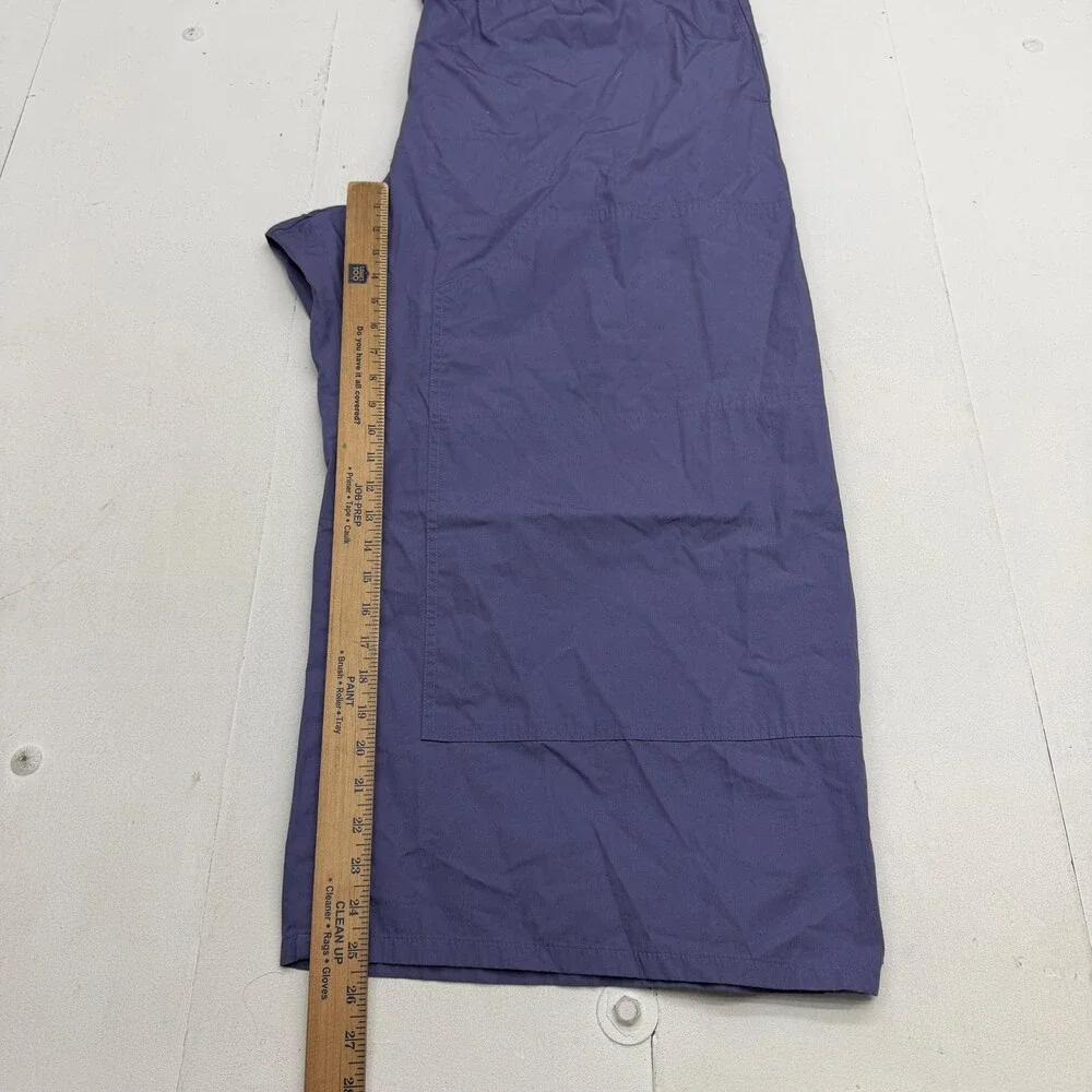 J.Crew Pants Womens 3X Purple Twill Crop Wide Leg Elastic Drawstring Waist